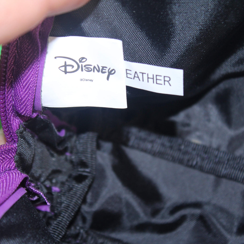 Loungefly Disney Frozen Heart Logo Makeup Bag • 2014 • Purple Faux Leather • NWT