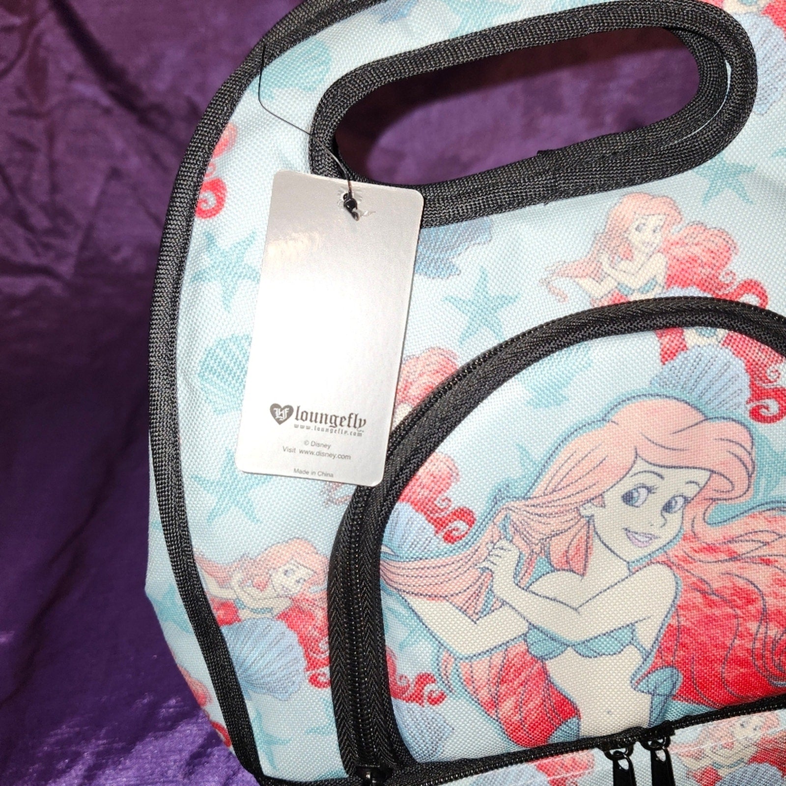 Loungefly Heart Logo Ariel Little Mermaid Lunch Bag 2014 NWT Rare HTF