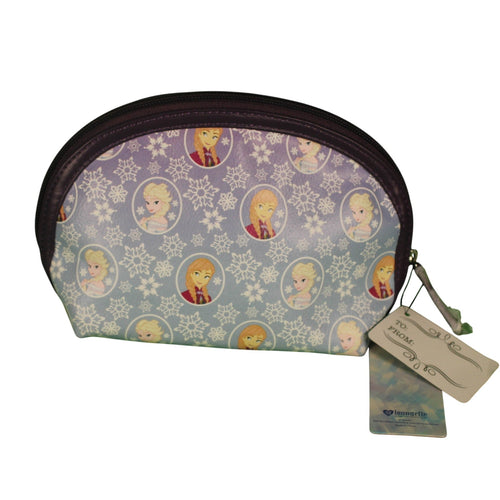 Loungefly FROZEN makeup pouch - NWT - vhtf 2014 Blue Faux Leather Heart Logo