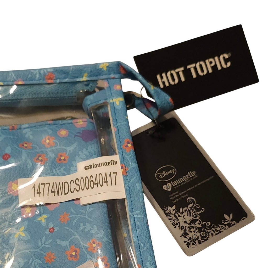 NWT Loungefly Disney Heart Logo Alice in Wonderland 3‑Pc Makeup Bag Set